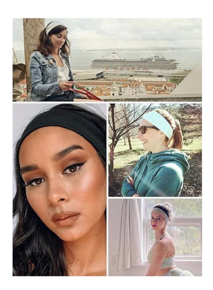 12 جهاز كمبيوتر شخصي حزام الرأس, غير انزلاق ناعمة القطن الرياضة حزام الشعر المرنة للرجال والنساء, رقيقة الصيف حزام الرأس, ناعمة القطن حزام الشعر لليوغا, التمرين, الجري, ركوب الدراجات - Image 4