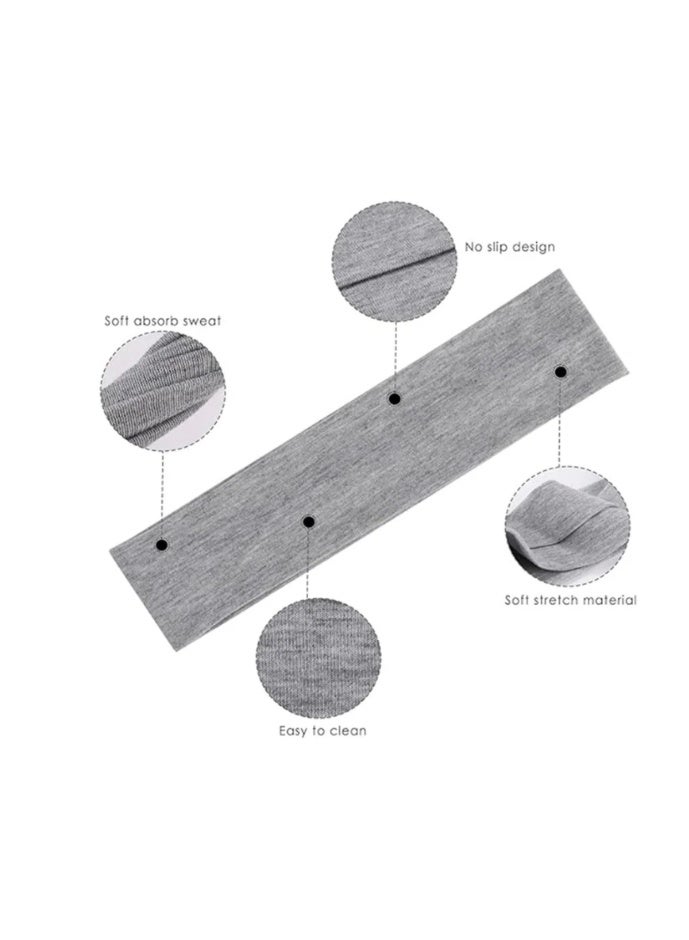 12 جهاز كمبيوتر شخصي حزام الرأس, غير انزلاق ناعمة القطن الرياضة حزام الشعر المرنة للرجال والنساء, رقيقة الصيف حزام الرأس, ناعمة القطن حزام الشعر لليوغا, التمرين, الجري, ركوب الدراجات - Image 5