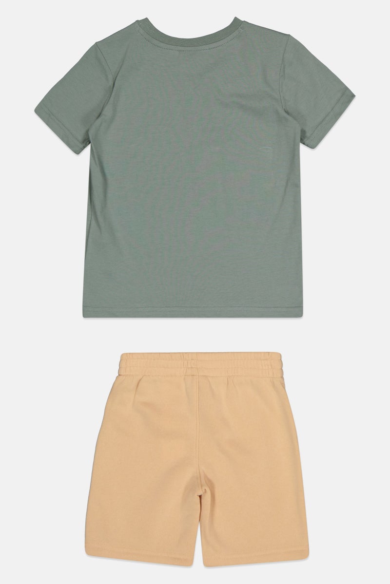 PUMA Kids Boy Sportswear Fit 2 Pcs Short Sleeve Outdoor T-Shirt And Shorts Set, Multicolor - Image 3