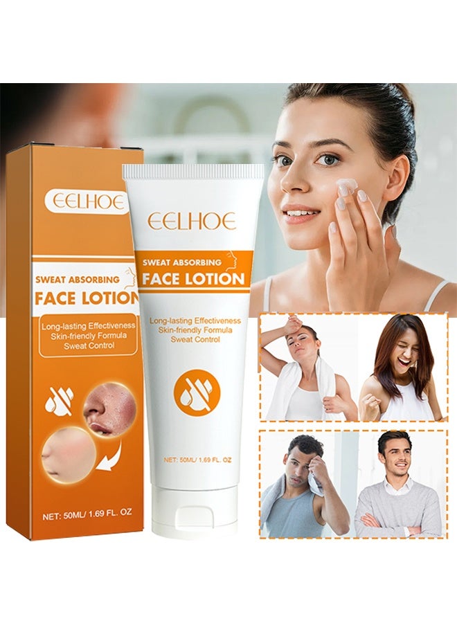 إيلهو لوشن يمتص العرق، فعال لفترة طويلة وصديق للبشرة، يتحكم بالعرق، مضاد للتعرق للوجه، لعلاج فرط التعرق والسيطرة على البشرة الدهنية، يحافظ على البشرة جافة ومنتعشة 50 مل - Image 1