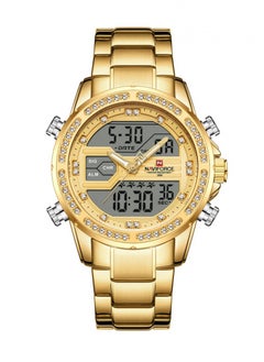 Men's Stainless Steel Analog & Digital Wrist Watch NF9190 G/G - 45 mm - Gold