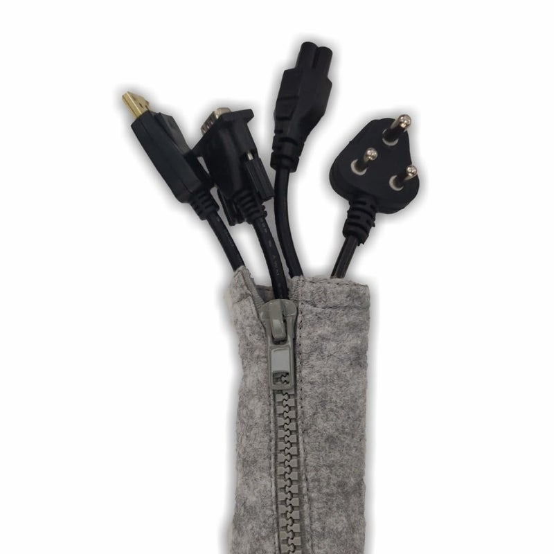 S CUBE Cable Sleeve Wrap Cover Management with Zipper for TV, Computer and Office - Image 4