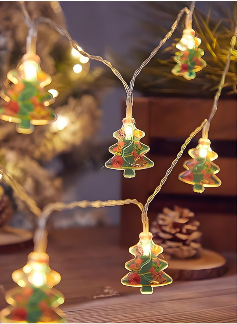 ZAFAA HOME Green Pine  Battery Operated LED String Lights – 6m with 40 Warm LEDs for Holiday, Outdoor, and Rustic Christmas Decor  - Image 1