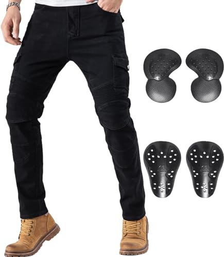 CTBQiTom Motorcycle Pants for Men with CE Level 2 Armor, Protective Riding Jeans, Durable Stretch Denim for Adventure Touring & All Season - Image 1