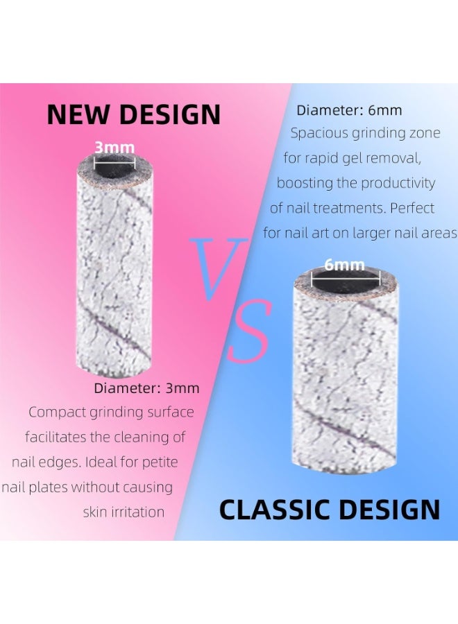 Bukela 240 Grit White Small Sanding Bands Nail Drill Bit, Extreme Fine Grit Mini Sanding Band, Upgrade 3.1mm Mandrel Bits, Professional Nails Drill for Acrylic (100 Pcs) - Image 4