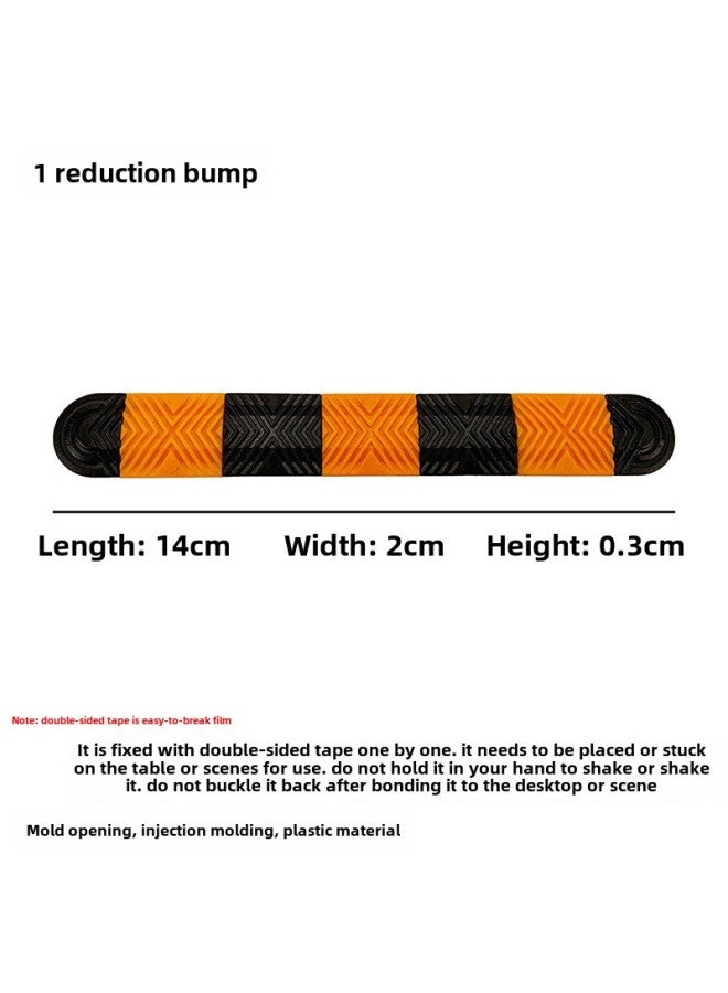 Speed Bump Traffic Light Parking Garage Road Cone Car Model Toy Scene Ornaments Signs License Plate Underground-Color:Reduction Belt Model  - Image 1