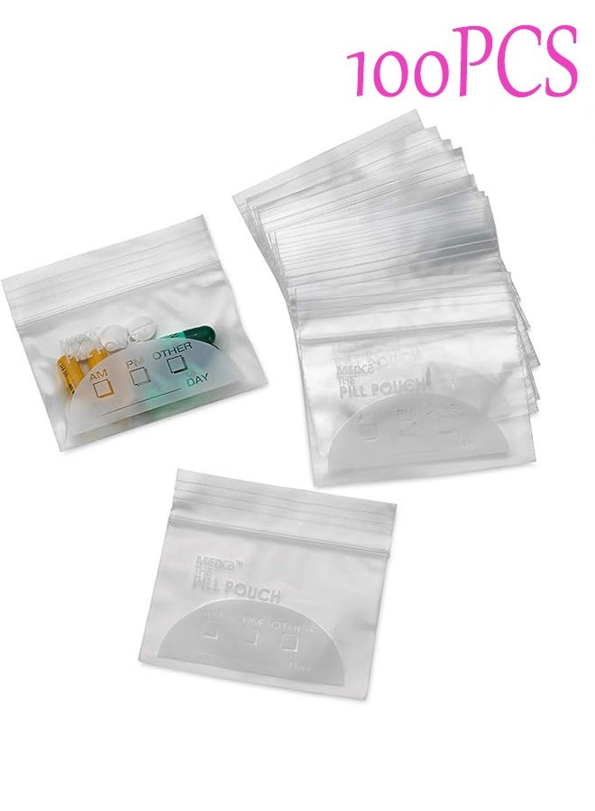 هافن حبوب منع الحمل كيس ، كيس حبوب منع الحمل ( 100 كيس ) 3 بوصة × 2.75 بوصة - لا تحتوي على ثنائي الفينول أ ، أكياس البولي إثيلين القابل للتصرف سستة كيس حبوب منع الحمل ، كل صباح وبعد ظهر اليوم السفر كيس حبوب منع الحمل ، ويفضل أن تكون واضحة وقابلة لإعادة الاستخدام ، مع التسمية - Image 2
