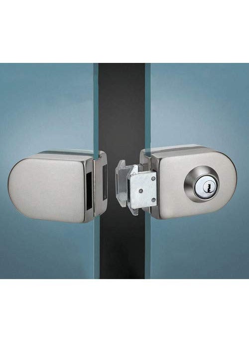 YDT GROUPS - YDT GROUPS 3 Years Warranty Glass Double Door Lock One Side Key and One Side Knob Suitable for Sliding and Swing Doors with 3 Brass Computer Wave Keys Pack of 1 Pc - Image 1