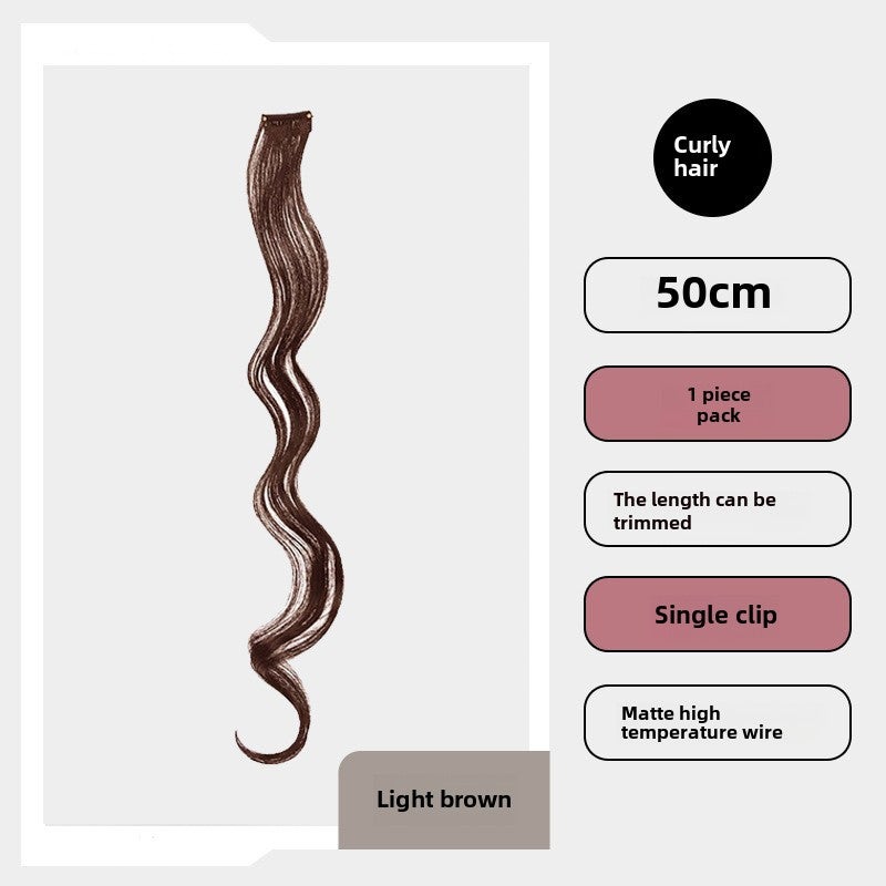Generic Long Hair Extension Highlight Clip-On light brown 
