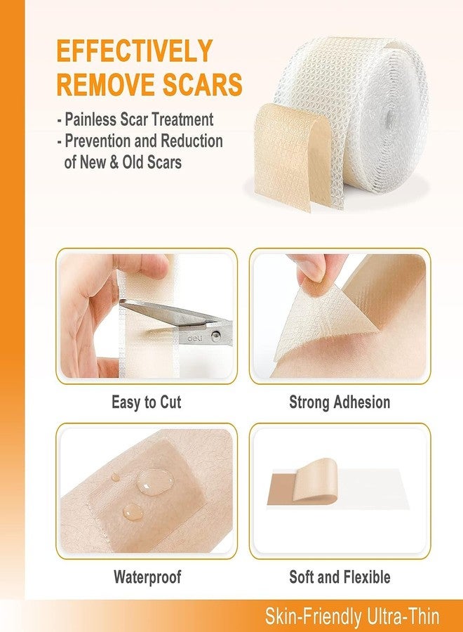 EASTHILL Silicone Scar (1" x 60"Roll), Soft Silicone Scar Tape for Scars Removal, Reusable Easy-Tear Silicone Painless Scar Removal for Surgery - Image 3