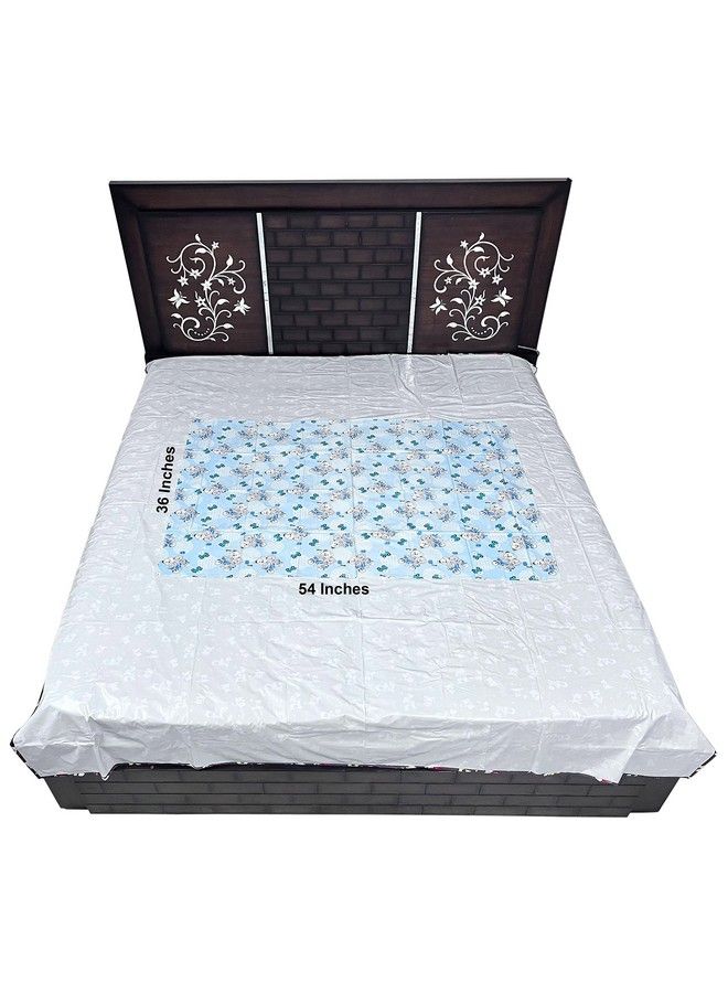 Ecosoft Plastic Sheetpvc Sheet For Kidsrubber Sheet For Babiesbed Wetting Protector(90 X 135 Cm) (Alphabet Blue & Bear Blue) - Image 5