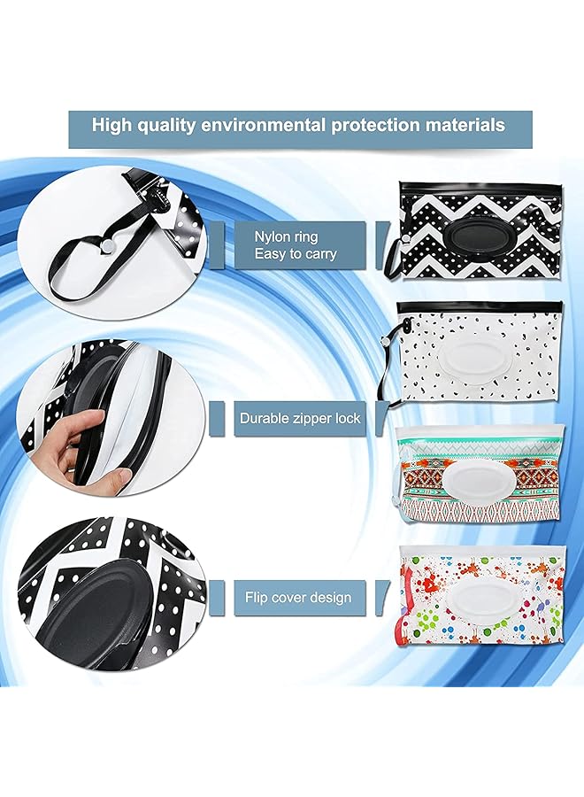erorex Baby Wipe Dispenser Reusable Wipe Holder Wipes Pouch Container Baby Wipes Container Portable Travel  - Image 5
