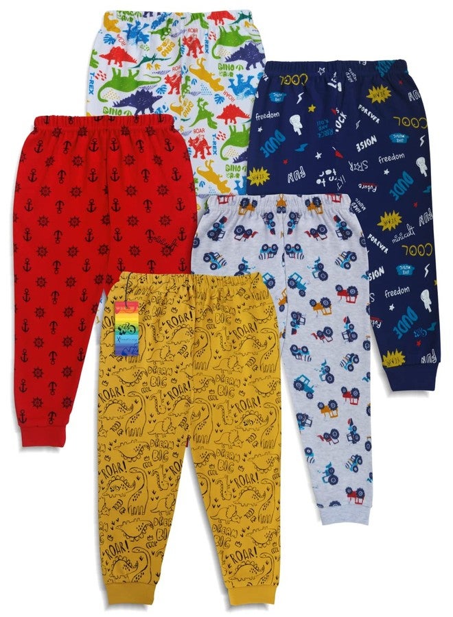 X2O Kids Cotton Pajama Pants with All Over Print and Bright Colors (Multicolor) (Pack of 5)(2-3 Years) - Image 2
