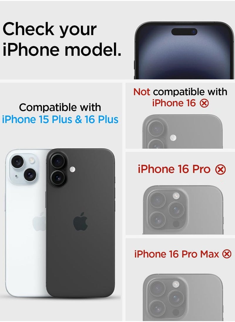 Spigen - واقي شاشة Glastr Ez Fit [عبوتان] لهاتف iPhone 15 PLUS من الزجاج المقسى الممتاز - سهل الاستخدام مع حماية المستشعر - Image 1