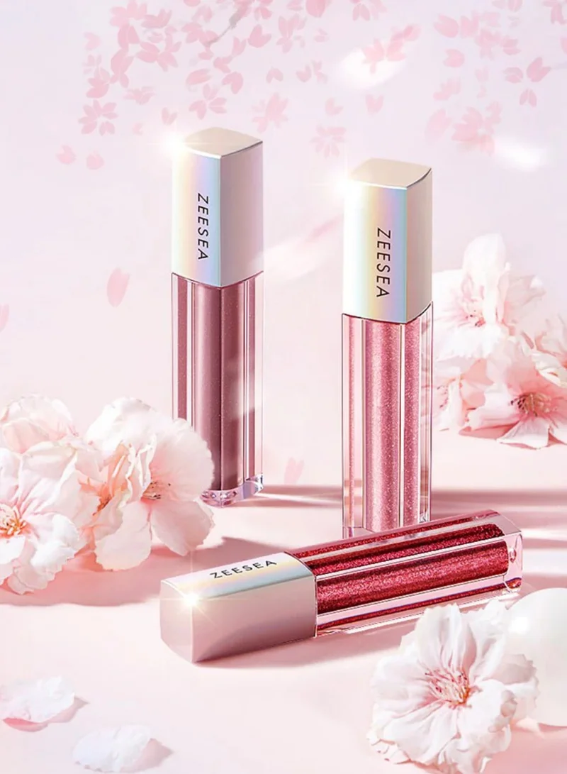 ZEESEA ZEESEA Glitter Galaxy Colored Liquid Eyeshadow PK01 Blooming Sakura