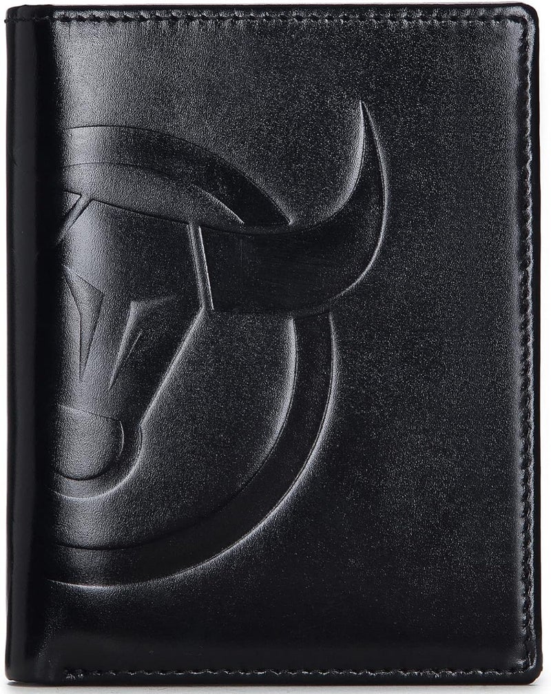 Contacts Slim Wallet for Men RFID Blocking Genuine Leather Minimalist Front Pocket Wallets for Men - Black… - Image 1