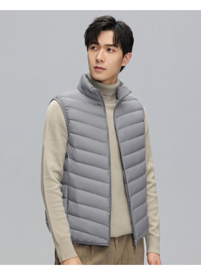 YaYa Winter Casual Warm Lightweight Soft Outerwear Down Vest Men's Stand Collar Waistcoat Men - Image 1