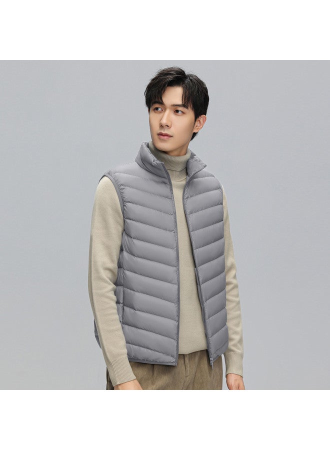 YaYa Winter Casual Warm Lightweight Soft Outerwear Down Vest Men's Stand Collar Waistcoat Men - Image 2