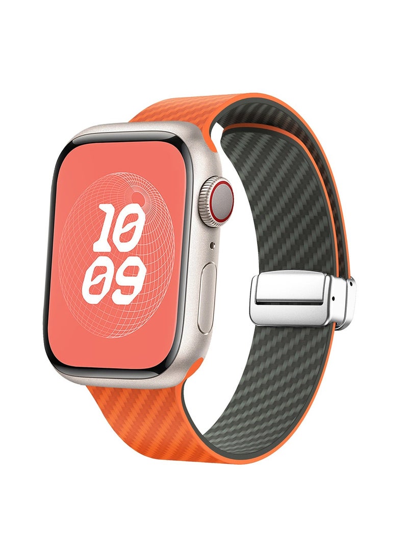 X-level Bands Compatible with Apple Watch 38mm 40mm 41mm Series 9/8/7/SE/6/5/4/3/2/1 IWatch Ultra/Ultra 2/ Silicone Strap With Magnetic folding Buckle, Quick Release Silicone Straps for Women Men - Image 1
