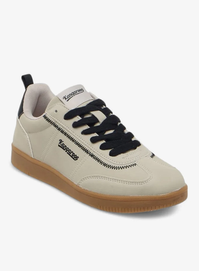 كانغاروس سنيكرز نسائي مطرز بشعار مع إغلاق برباط