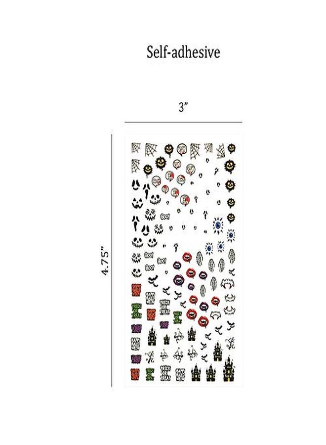 Winstonia 650+ Pieces Halloween Nail Stickers Decals Bundle Set Easy Manicure Decorations Fall Creepy Pumpkin Black Cats Witch Bats And More - Image 4