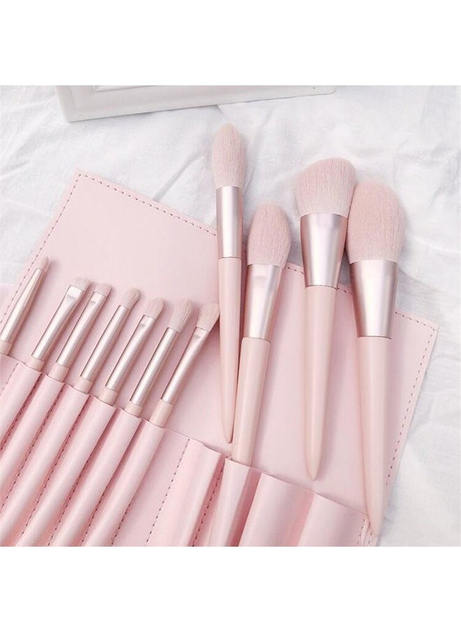 HS - Makeup Brushes 11 PCS Set With PU Leather Bag (11 PCS + PU Leather Bag) - Image 1