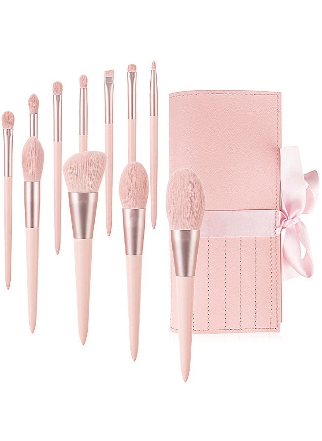 HS - Makeup Brushes 11 PCS Set With PU Leather Bag (11 PCS + PU Leather Bag) - Image 1