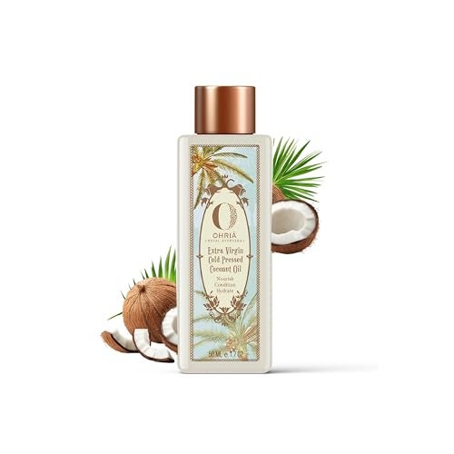 Ohria Ayurveda Extra Virgin Cold Pressed Coconut Hair/Body Oil | Nourish, Condition, Hydrate| For All Skin and Hair Types- 50ml - Image 1