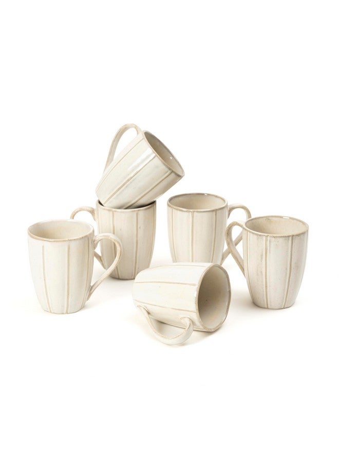 Beyond Homes Ceramic Coffee Mugs Set of 6, 180ml, Pearl White | Glossy Finish | Ceramic Tea/Milk Mug | Tea/Coffee Cups for Gifting, Daily Use | Microwave Safe; (6, Pearl White) - Image 1