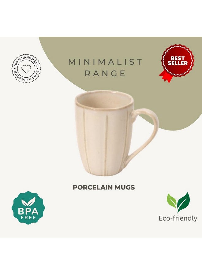 Beyond Homes Ceramic Coffee Mugs Set of 6, 180ml, Pearl White | Glossy Finish | Ceramic Tea/Milk Mug | Tea/Coffee Cups for Gifting, Daily Use | Microwave Safe; (6, Pearl White) - Image 2
