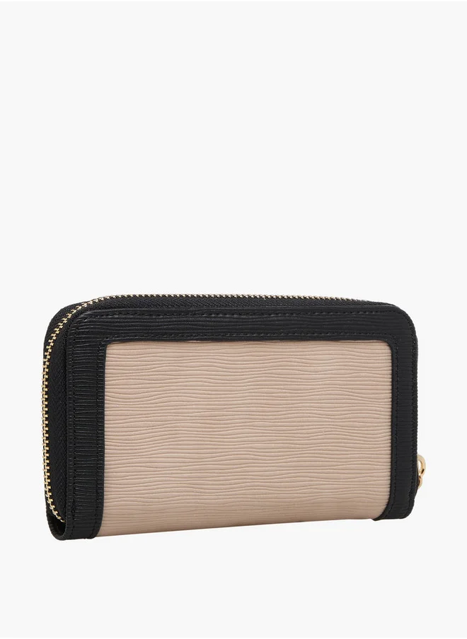 Flora Bella By Shoexpress Monogram Print Zip Around Wallet