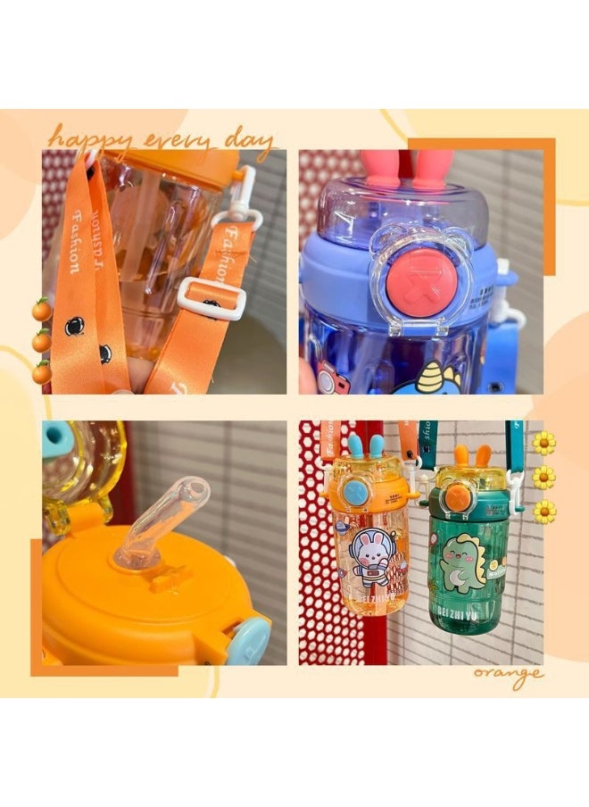 NIBEMINENT 500ML  Summer School Sippy Cup Boys And Girls Cute Portable Plastic Children's Water Cup  - Image 3