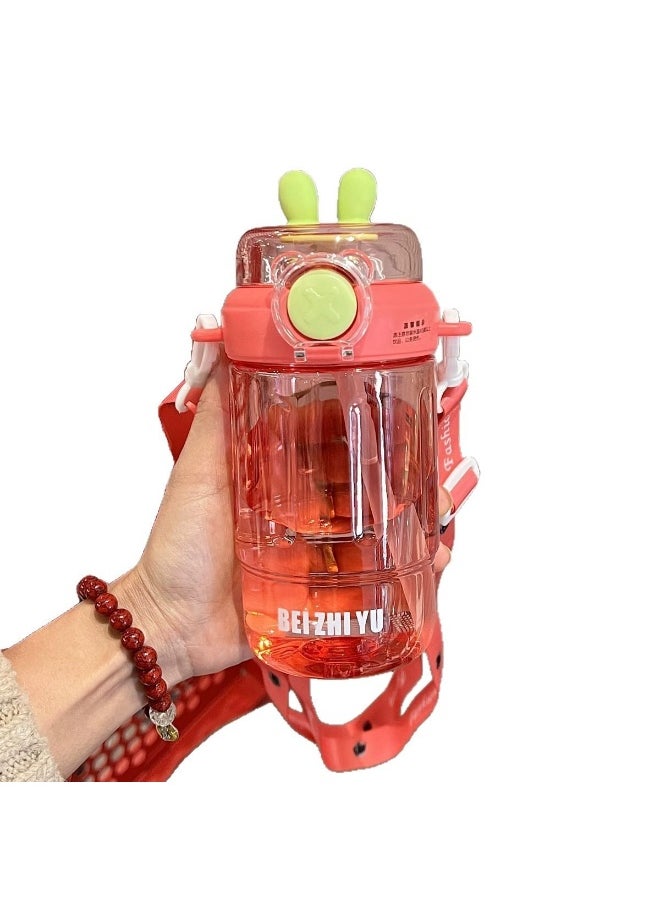 NIBEMINENT 500ML  Summer School Sippy Cup Boys And Girls Cute Portable Plastic Children's Water Cup  - Image 2