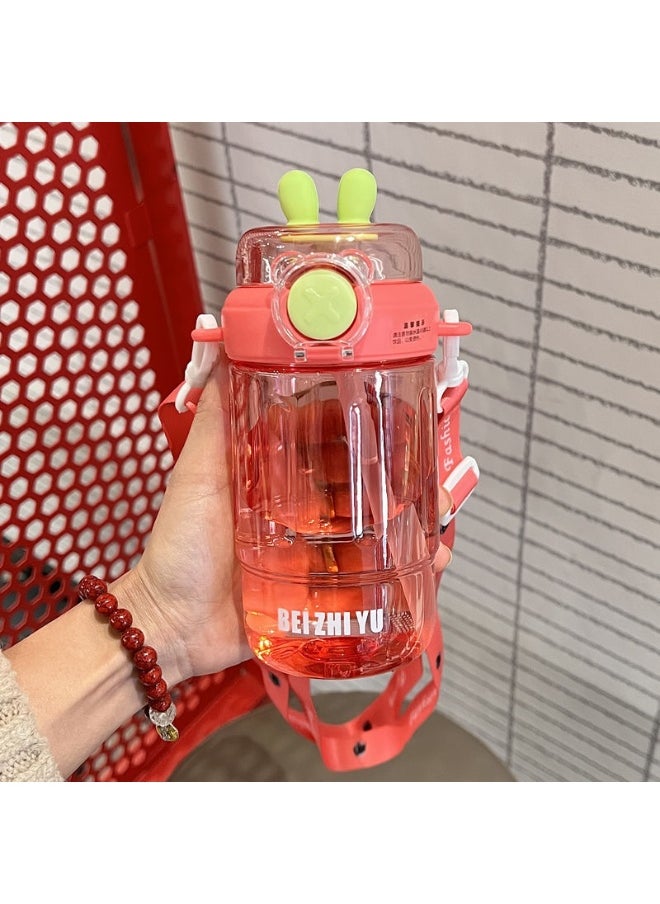 NIBEMINENT 500ML  Summer School Sippy Cup Boys And Girls Cute Portable Plastic Children's Water Cup  - Image 1