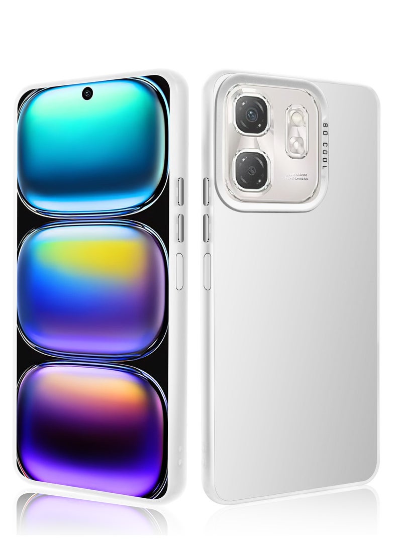 ليوشان جراب هاتف إنفينيكس هوت 50i / إنفينيكس سمارت 9، جراب هاتف نحيف من مادة TPU، جراب واقٍ كامل الجسم مقاوم للصدمات بزاوية 360 درجة لهاتف Infinix Smart 9 فضي - Image 1