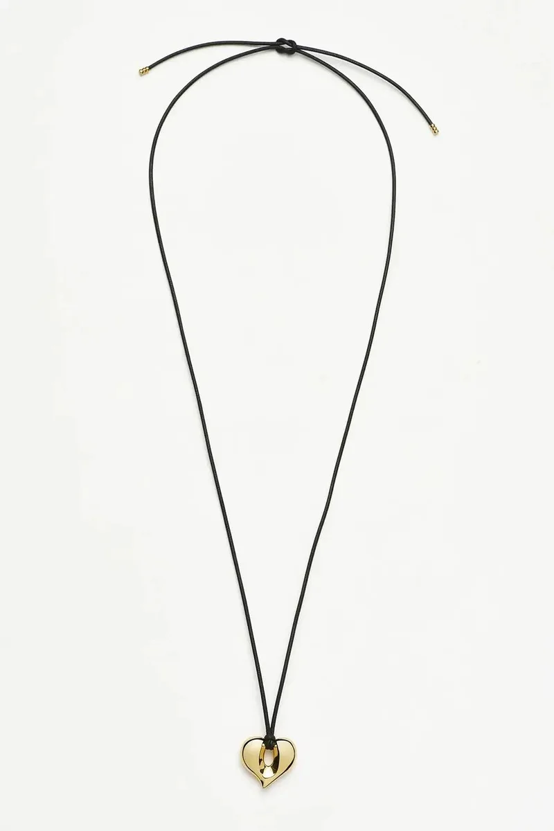 Missoma Molten Heart Pendant Cord Necklace