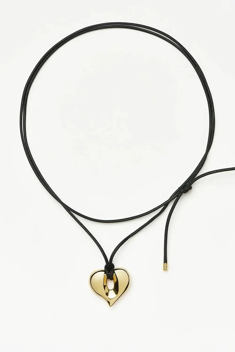 Missoma Molten Heart Pendant Cord Necklace