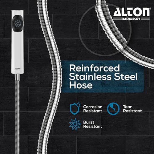 ALTON SHR20855, Health Faucet with SS-304 Grade 1.25 Meter Flexible Hose Pipe and Wall Hook, Silver (Jet Spray for Toilet) - Image 4
