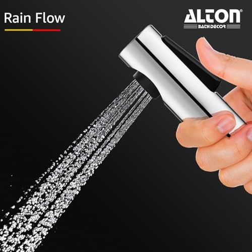 ALTON SHR20855, Health Faucet with SS-304 Grade 1.25 Meter Flexible Hose Pipe and Wall Hook, Silver (Jet Spray for Toilet) - Image 2