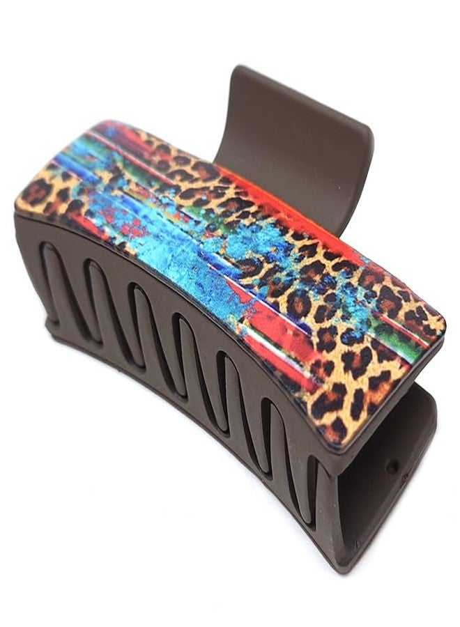 Emulily Western Leopard Print 3.25 "Hair Claw Clips Navajo Boho - Image 2