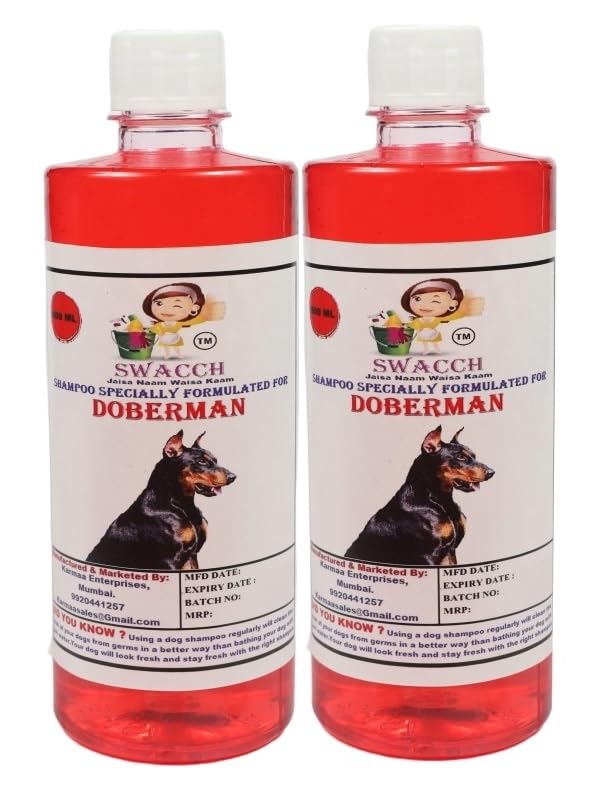 swacch Shampoo | Puppy Safe Shampoo | Doberman Dog Shampoo (500ml) (Pack of 2) Jasmine + Small White Bone | Dog Chew Bones | Teething chew Toy | Dental Teething | Combo Pack - Image 2
