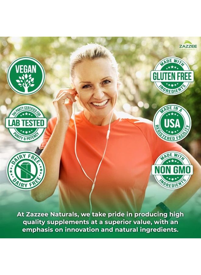 Zazzee Extra Strength Citicoline CDP Choline 500 mg per Serving, 150 Vegan Capsules, Superior CDP Choline Form, Vegan, Non-GMO and All-Natural, Premium Grade, Made in The USA - Image 4