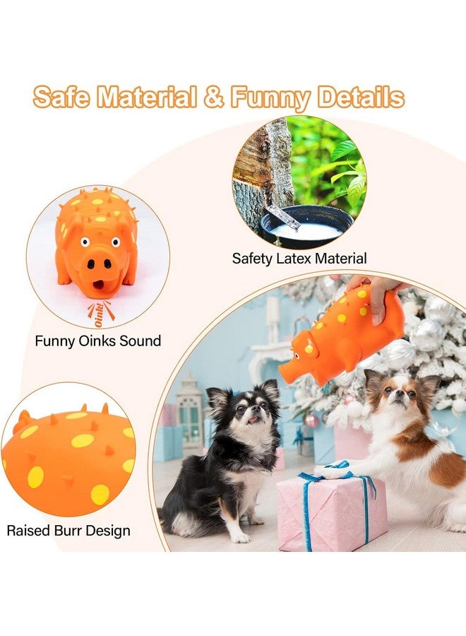 Generic Dog Squeaky Latex Chew Toy - (Wild Boar, Orange) Non-Toxic, Soft Rubber, Interactive, Chewing, Teething, Fetch Play Toy For Small To Medium Dogs  - Image 3