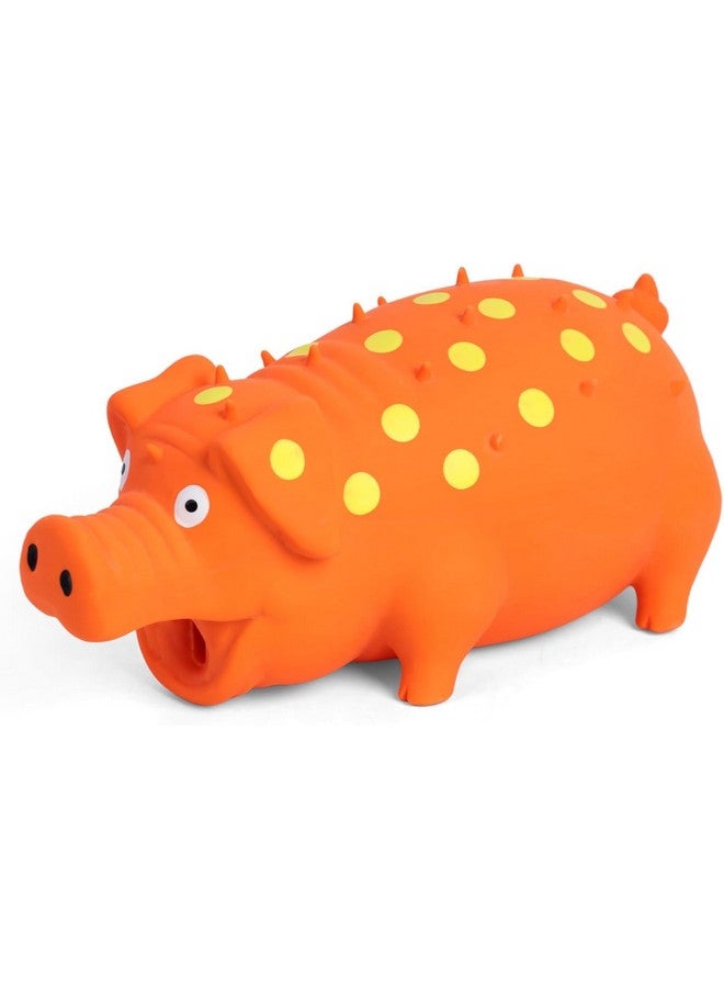 Generic Dog Squeaky Latex Chew Toy - (Wild Boar, Orange) Non-Toxic, Soft Rubber, Interactive, Chewing, Teething, Fetch Play Toy For Small To Medium Dogs  - Image 1