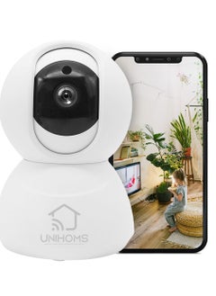 Indoor WiFi Camera Full HD Motion Detection and Tracking with Two Way Audio Compatible with Siri Alexa