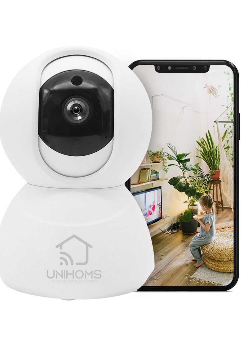 UNIHOMS - Indoor WiFi Camera Full HD Motion Detection and Tracking with Two Way Audio Compatible with Siri Alexa - Image 1