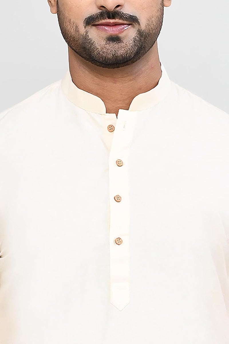 POLY2FAB Hathkargha Cotton Kurta for Men | Full Sleeve Regular Fit Kurta with Mandarin Collar | Traditional, Festive & Wedding Ethnic Wear - Image 5