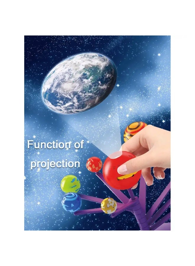 لعبة تعليمية لنموذج النظام الشمسي المكون من 8 كواكب مع جهاز عرض - SD555 - Image 4