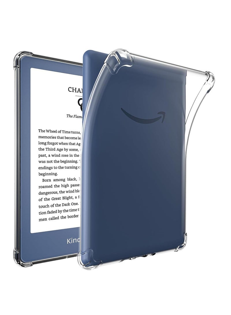 SYOSI Clear Case for 6'' Kindle 11th Generation 2022 (NOT FIT Paperwhite/Oasis), Ultrathin Slim Flexible Silicone TPU Back Cover, Lightweight Transparent Skin for Kindle 2022 - Image 1