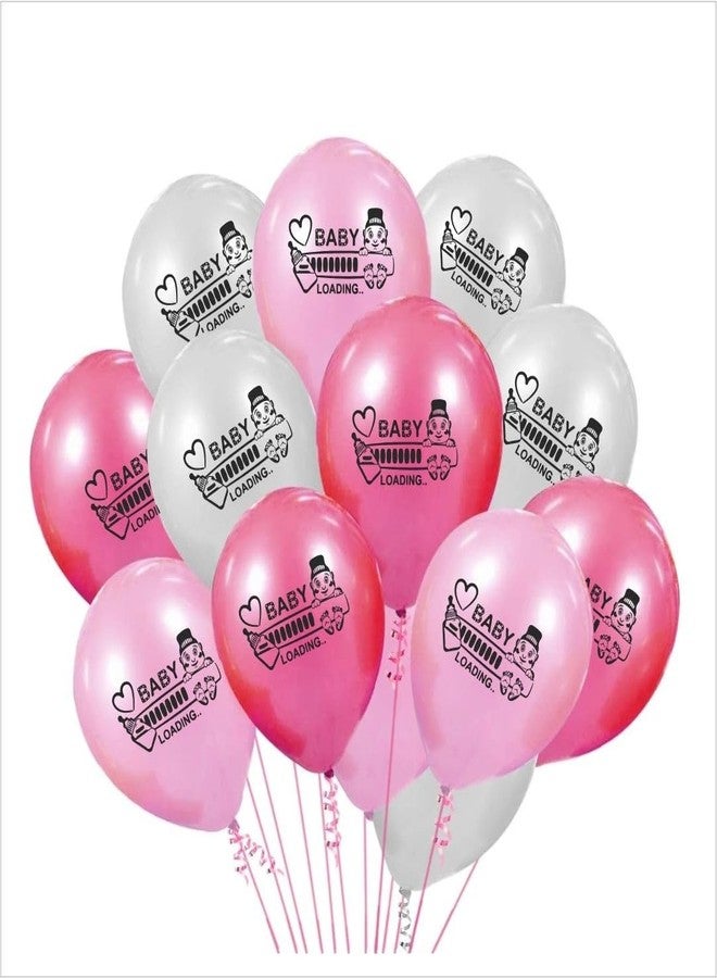 Hk Balloons 50Pcs Baby Shower Decoration Balloon Item For These can be great for baby showers or pregnancy announcements Waiting for Baby Themed Balloons - Image 1